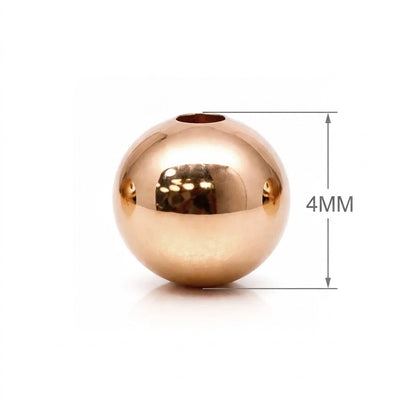 Balín 4mm Oro 18k laminado -  Rosado x Unidad
