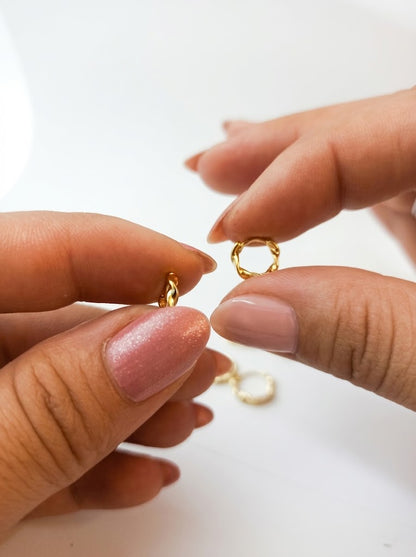 Set Candongas Doble Torcion — Oro Laminado 18K