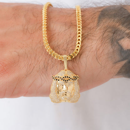 21684N - Dije Rostro Swarovski Negro