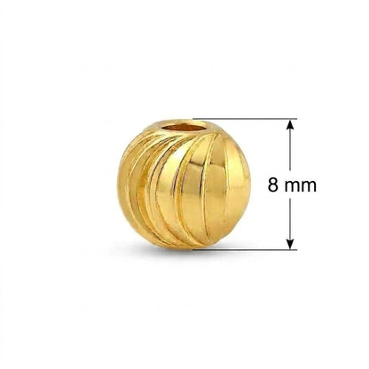 Balín 8 mm Oro 18k laminado - Italiana x Unidad