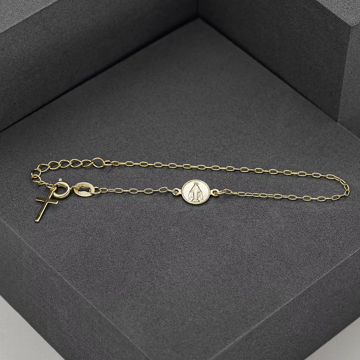 53011 - Pulsera Virgen Milagrosa 16.5 Cms Extensor