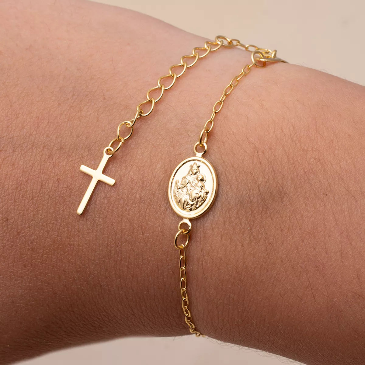 53001 - Pulsera Virgen del Carmen 16.5 Cms Extensor