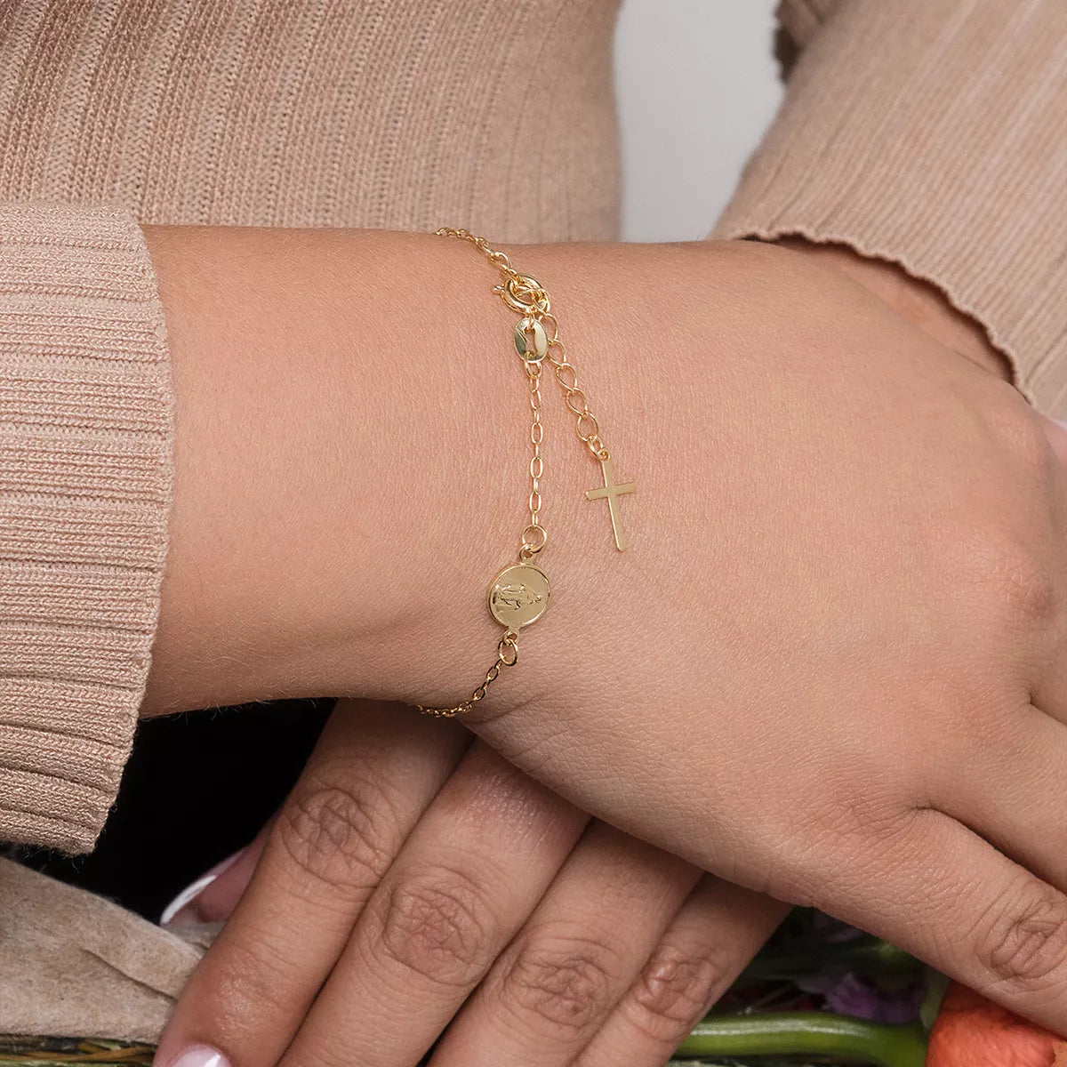 53011 - Pulsera Virgen Milagrosa 16.5 Cms Extensor