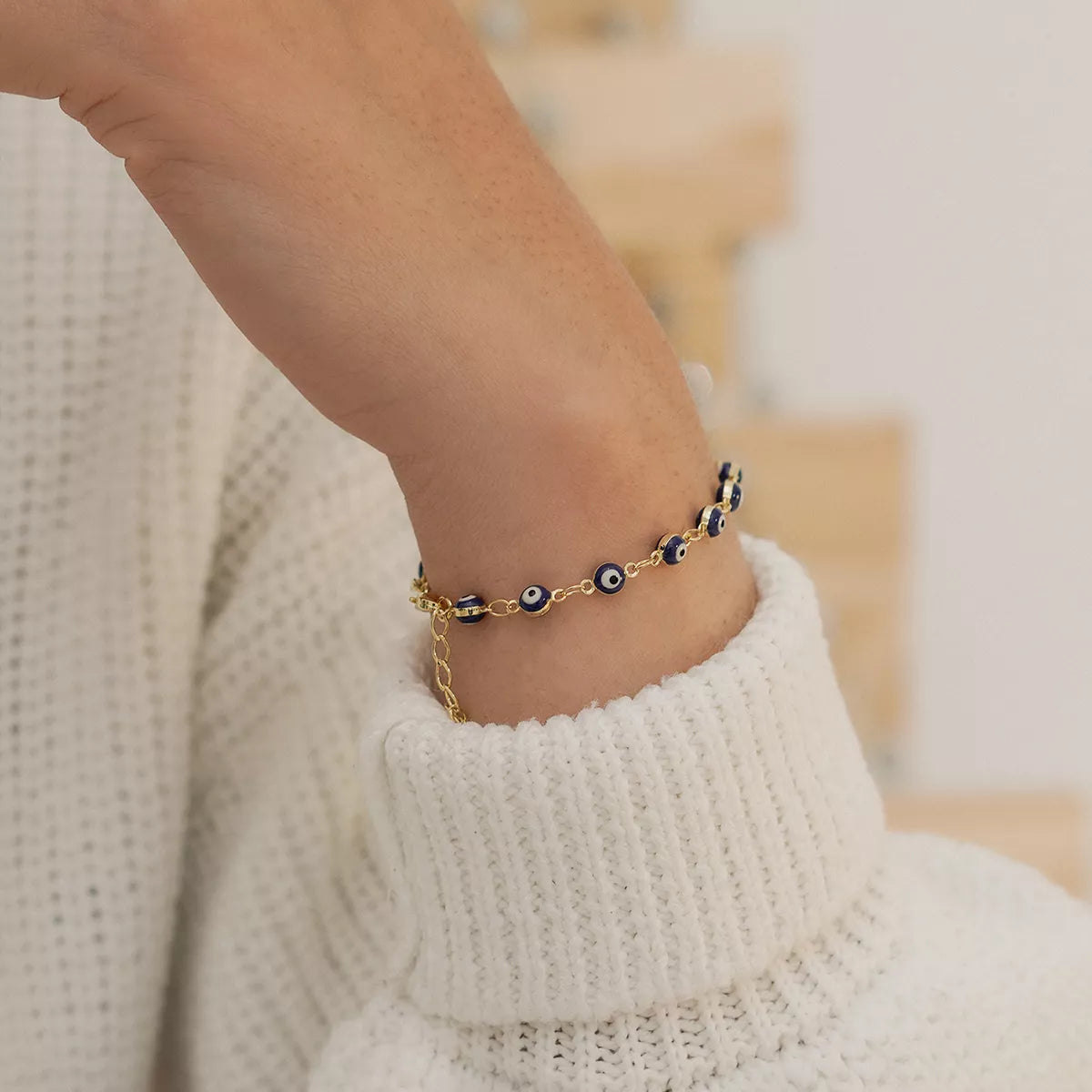 54051 - Pulsera Ojo Turco 16 Cms + Extensor