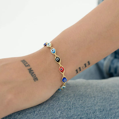 54061 - Pulsera Ojo Turco Multicolor 16 Cms + Extensor