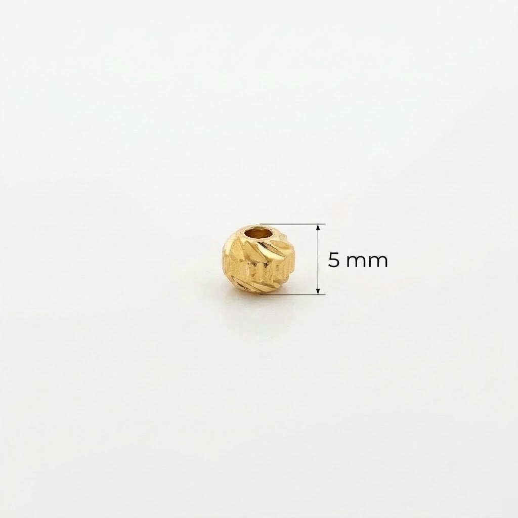 Balín 5 mm Oro 18k laminado -  Romano x Unidad