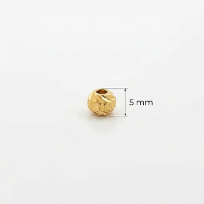 Balín 5 mm Oro 18k laminado -  Romano x Unidad