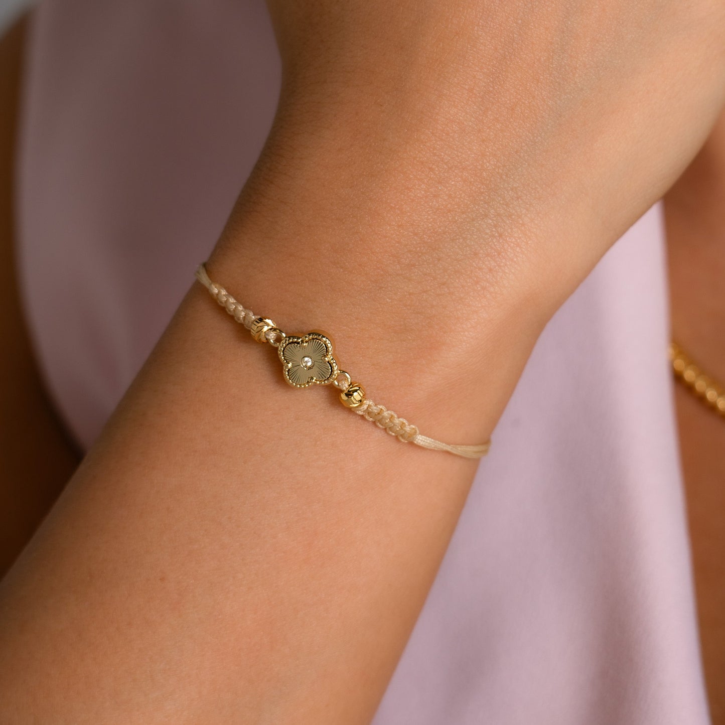 M070 - Manilla Balines y Herraje Clover Cristal