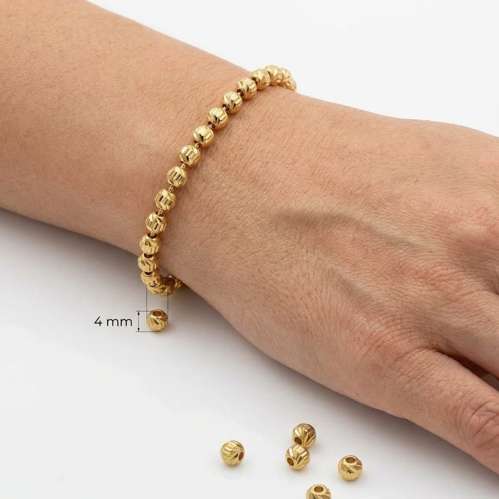 Balín 4 mm Oro 18k laminado -  Romano x Unidad