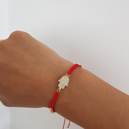 24396 - Herraje Mano Hamsa Circonias