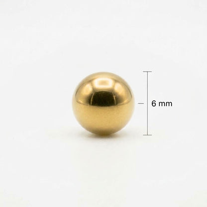 Balín 6mm Oro 18k laminado -  Dorado x Unidad