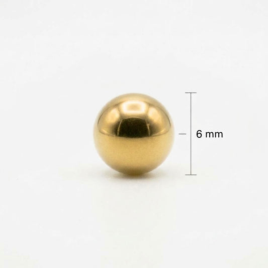 Balín 6mm Oro 18k laminado -  Dorado x Unidad