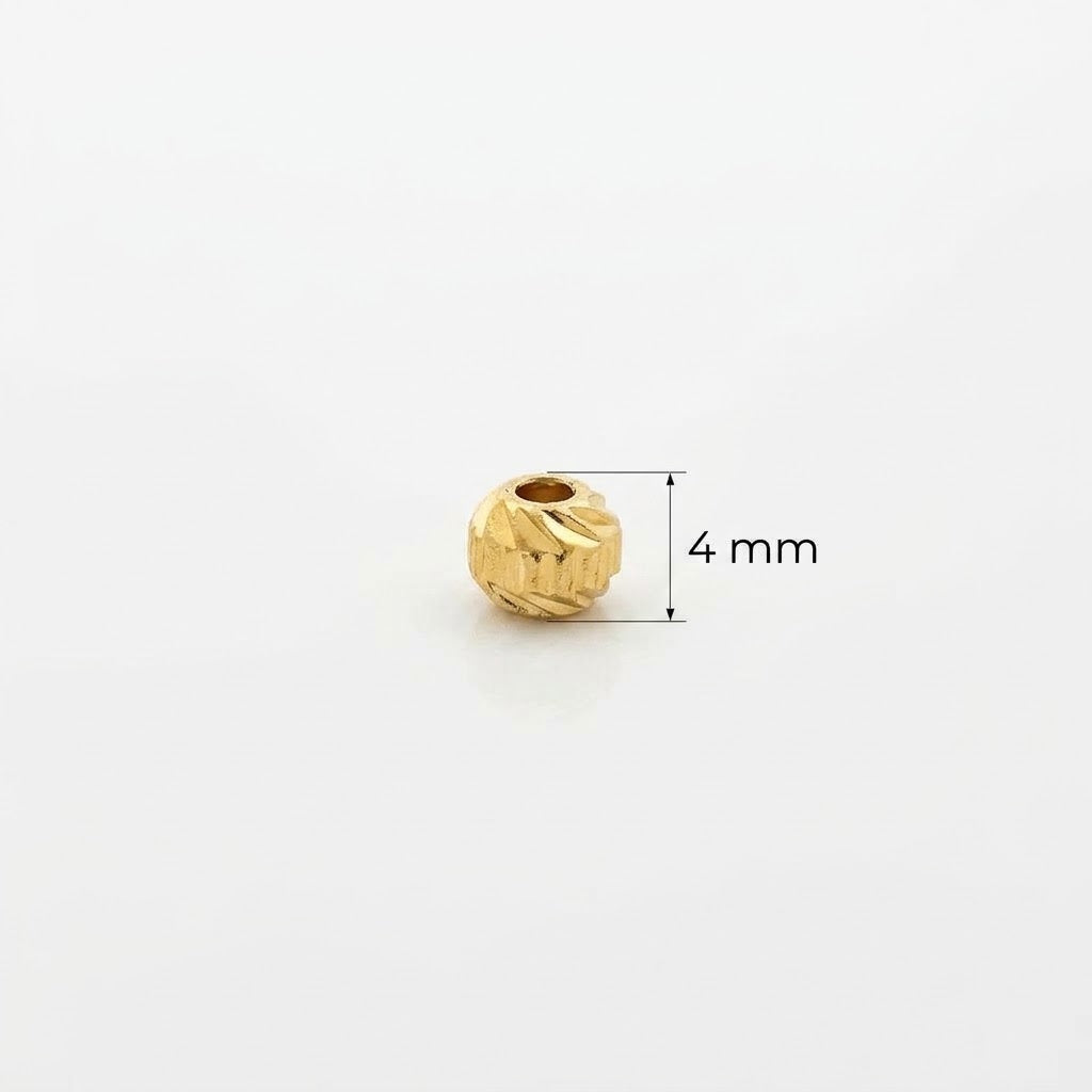 Balín 4 mm Oro 18k laminado -  Romano x Unidad