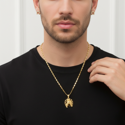 Set Herradura y Caballo Cadena, Dije y Topitos