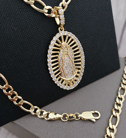22146C - Dije Virgen Guadalupe Swarovski