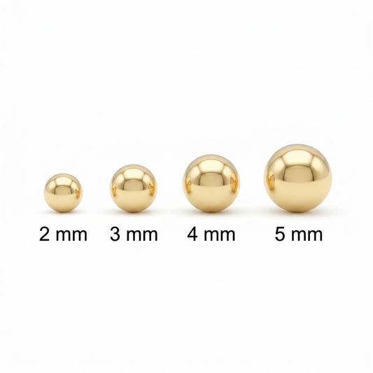 Balín 5mm Oro 18k laminado -  Dorado x Unidad