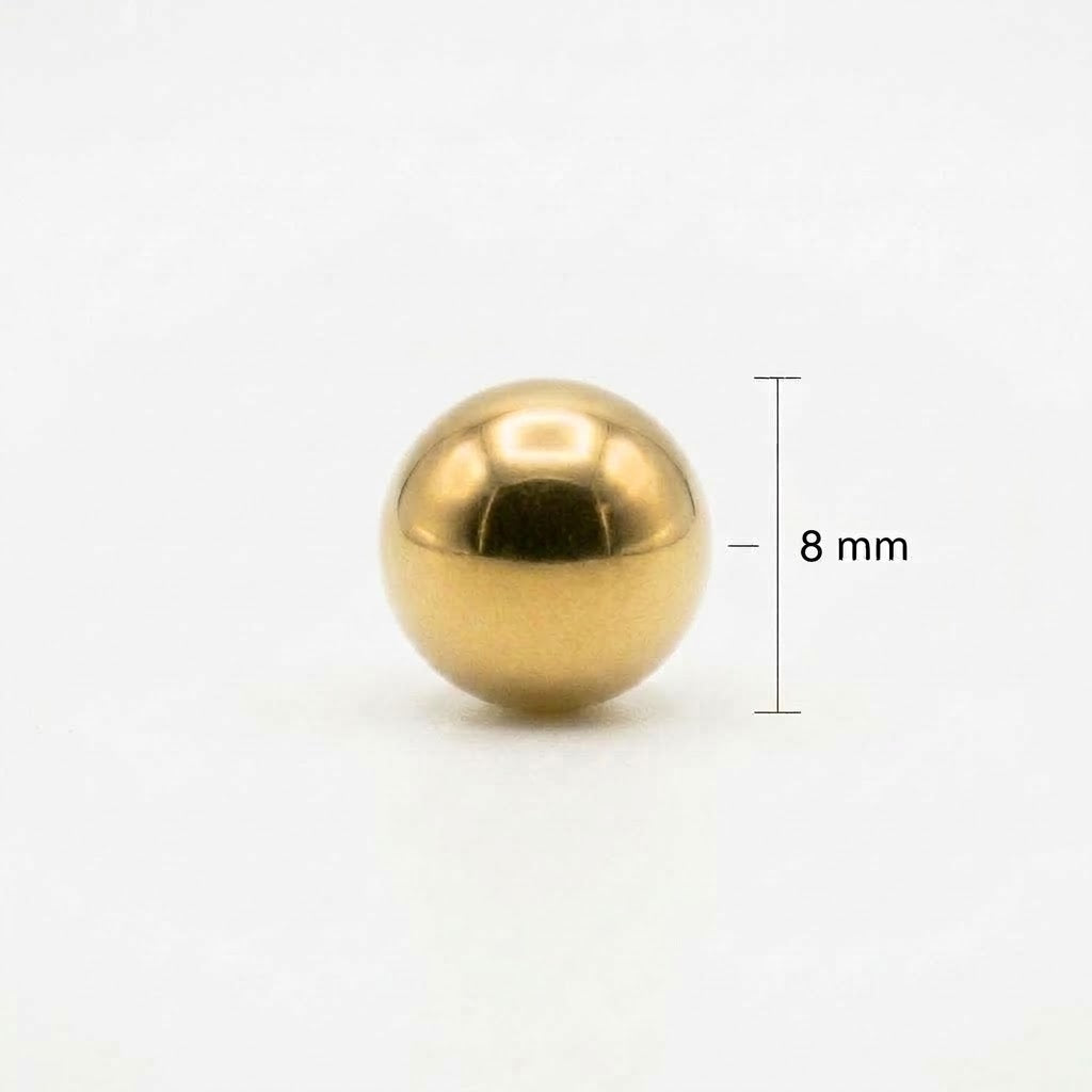 Balín 8mm Oro 18k laminado -  Dorado x Unidad (Copia)