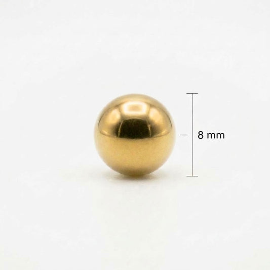 Balín 8mm Oro 18k laminado -  Dorado x Unidad