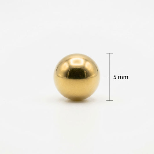 Balín 5mm Oro 18k laminado -  Dorado x Unidad