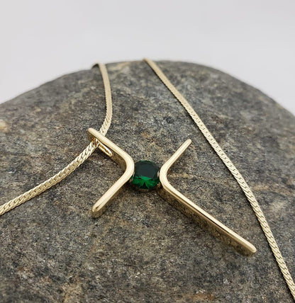 23052V - Dije Cruz Circonia 4 Cms Cristal