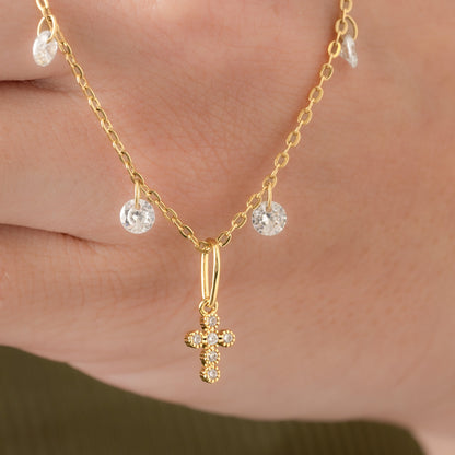 23307 - Dije Cruz Redondeada 1.6 Cms