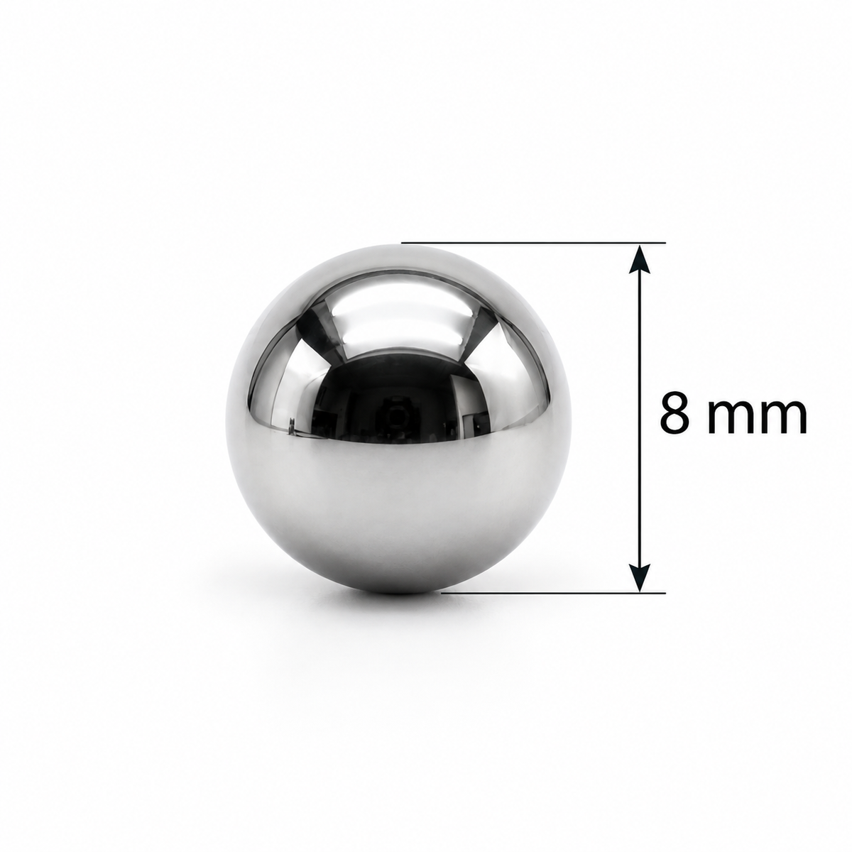 Balín 8 mm Oro 18k laminado -  Blanco x Unidad