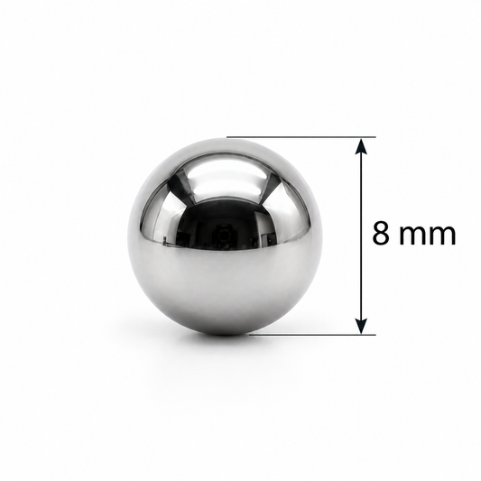 Balín 8 mm Oro 18k laminado -  Blanco x Unidad