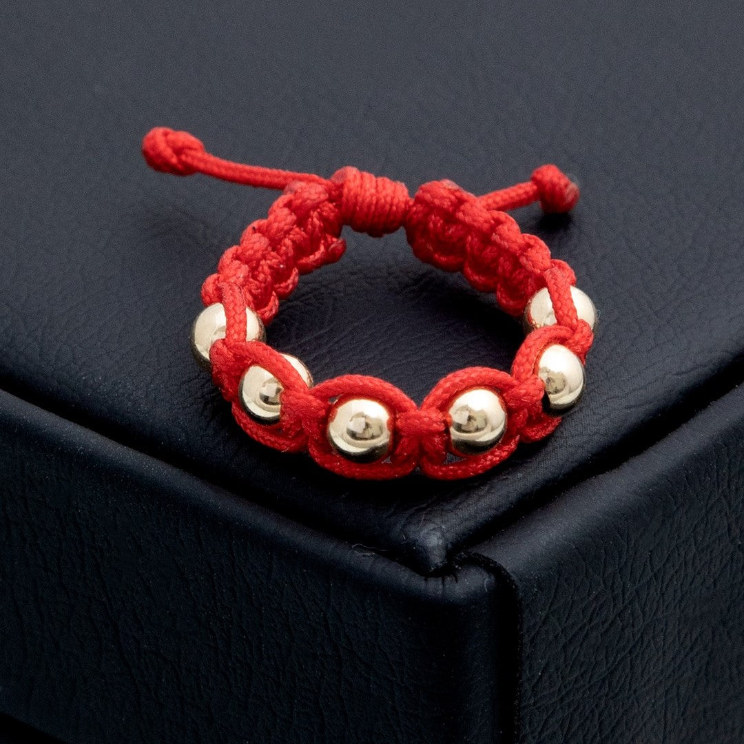 AT07 - Anillo Tejido balines lisos