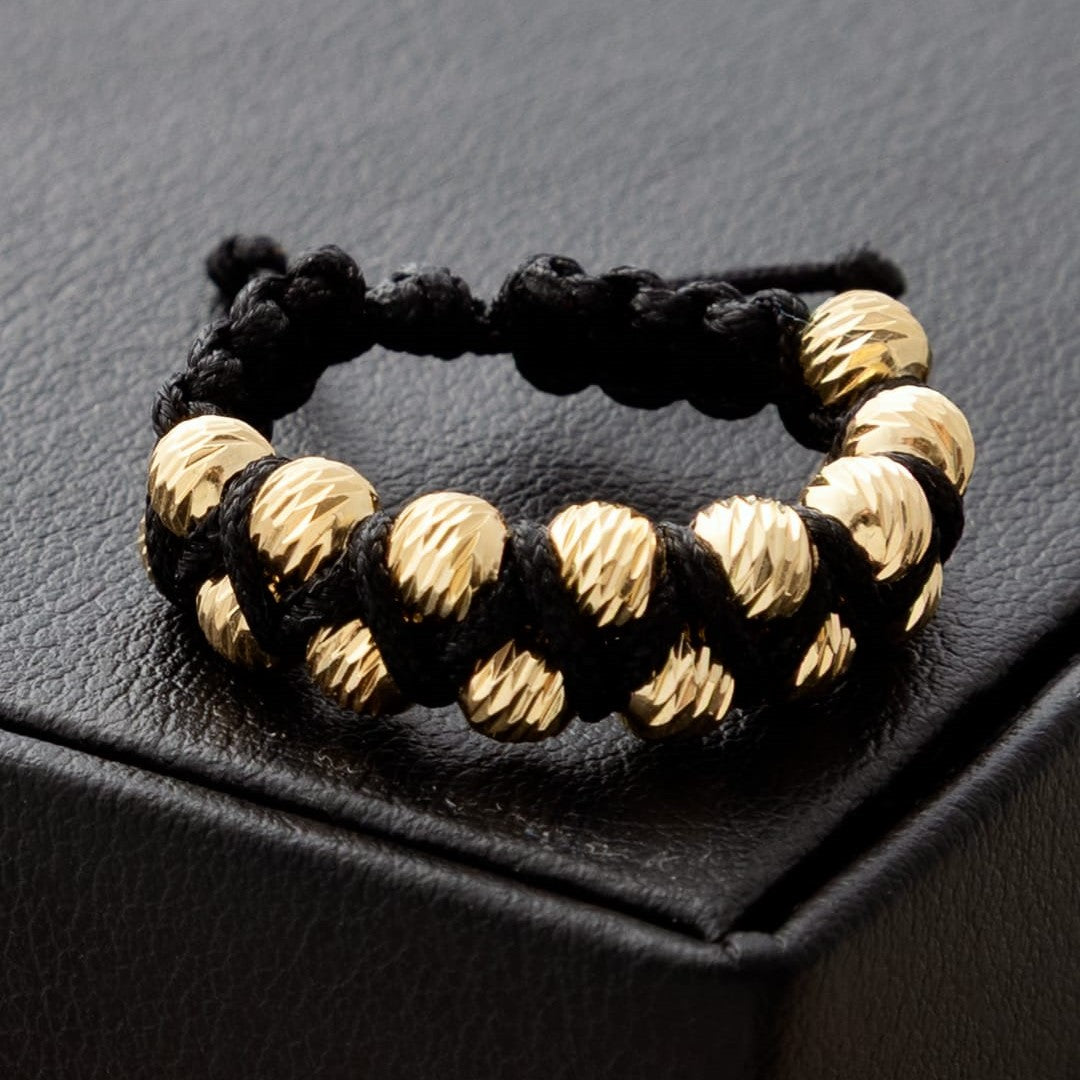 AT09 - Anillo Tejido Serpiente Balines Diamnatdos