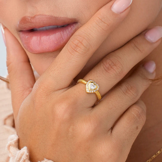 13047 - Anillo Cristal Love Ajustable