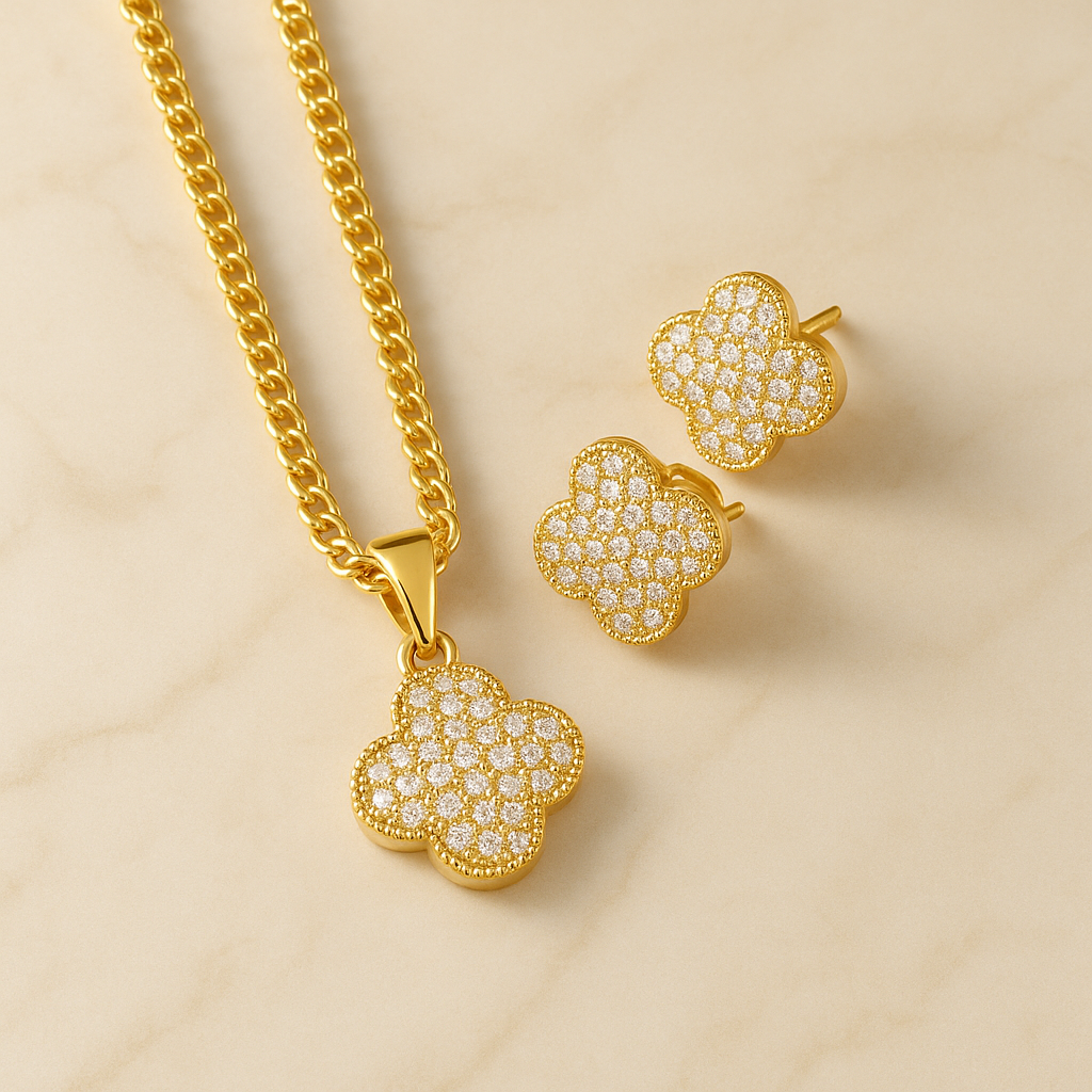 Set Clover con circones y Cadena Cubana