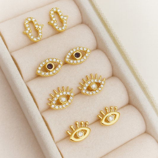 Set Topitos Protección Ojo Turco y Mano Hamsa