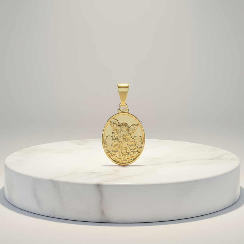 23112 - Dije Medalla San Miguel Arcangel concava