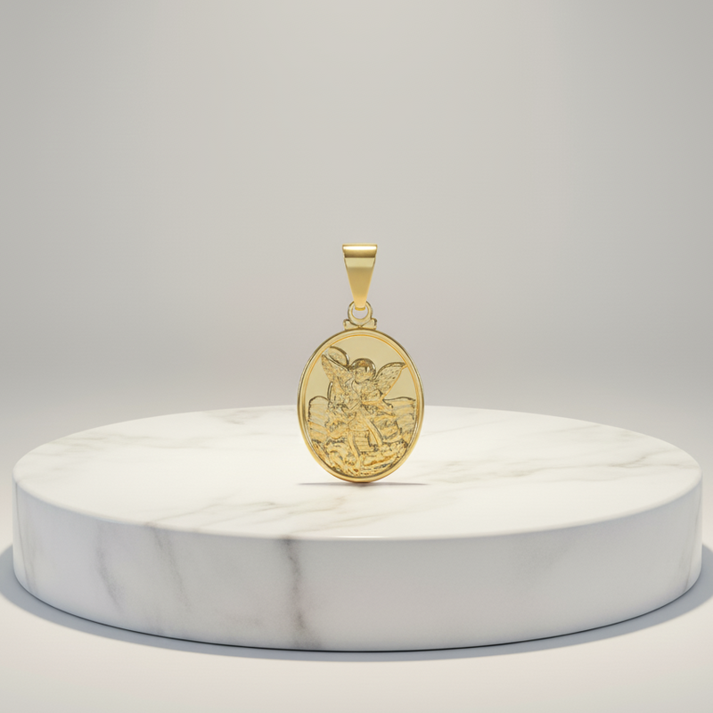 J23112 - Dije Medalla San Miguel Arcangel concava