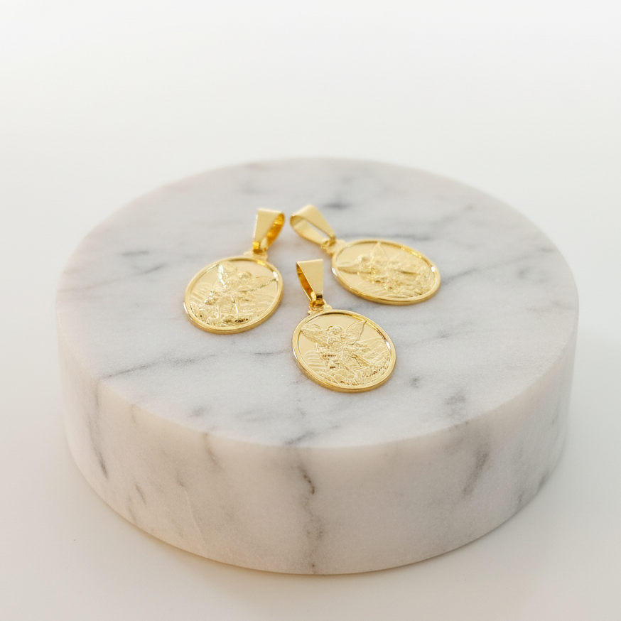 23112 - Dije Medalla San Miguel Arcangel concava