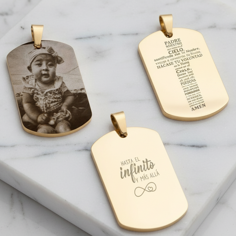 Dije Placa Fotograba Personalizable