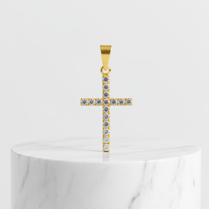 23000C - Dije Circonias Mediana Cristal