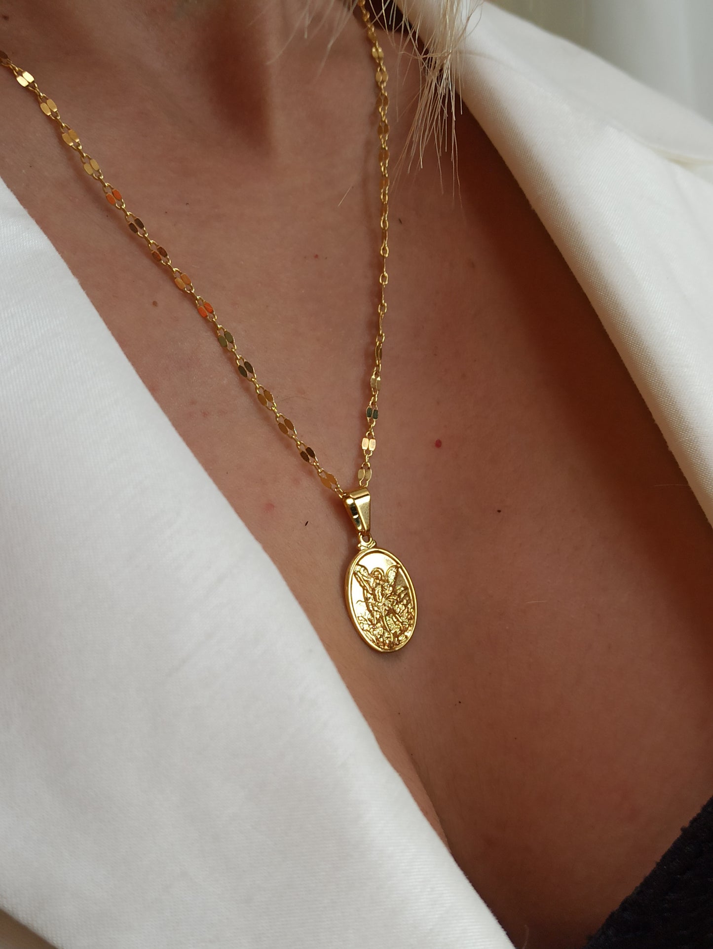 23112 - Dije Medalla San Miguel Arcangel concava