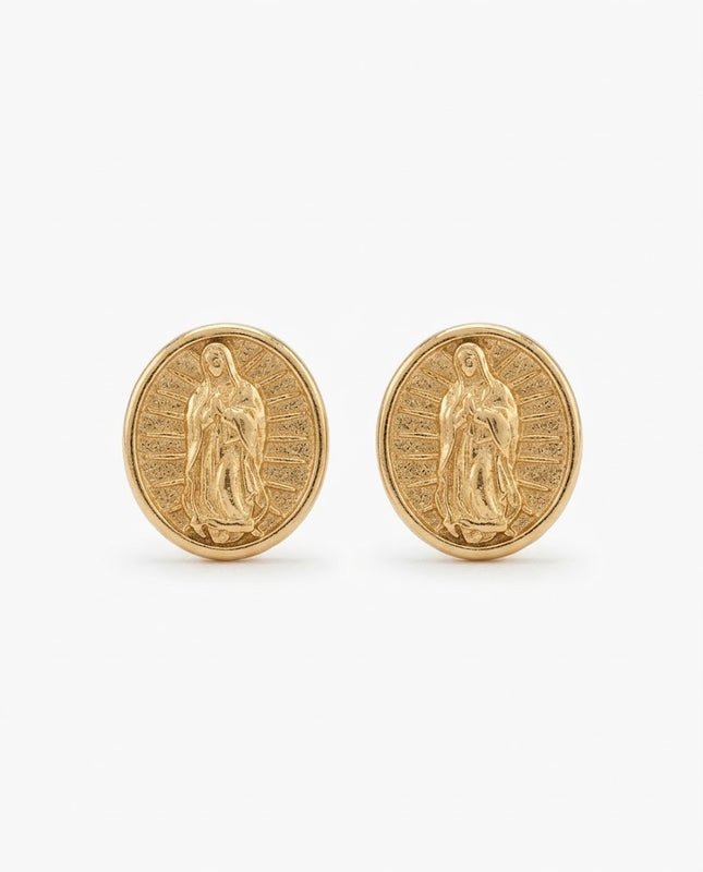 J30008 - TOPOS MEDALLA VIRGEN DE GUADALUPE — ORO LAMINADO 18K
