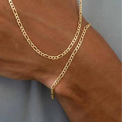 JIT55127 - Pulsera Figaro 3*1 ITALY 2.9 mm 19.5 Cms