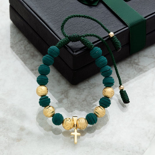 M064 - Manilla Balin Diamantados dije Mini Cruz