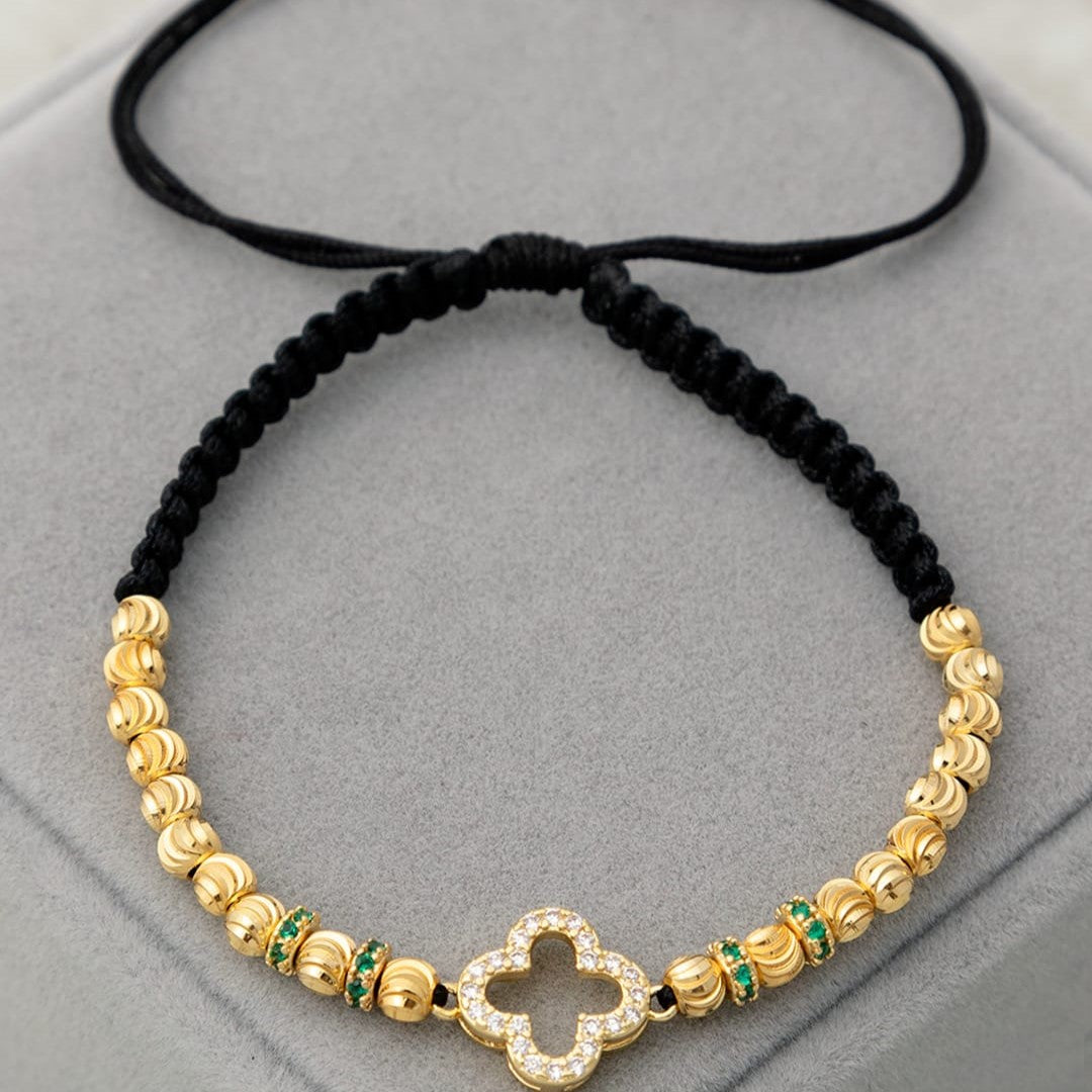 M012 - Manilla Herraje Clover con Circonias