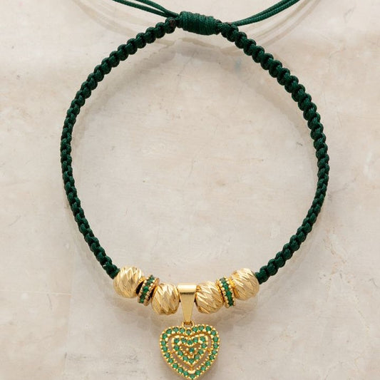 M030 - Manilla Balines con rondeles y dije eternal love