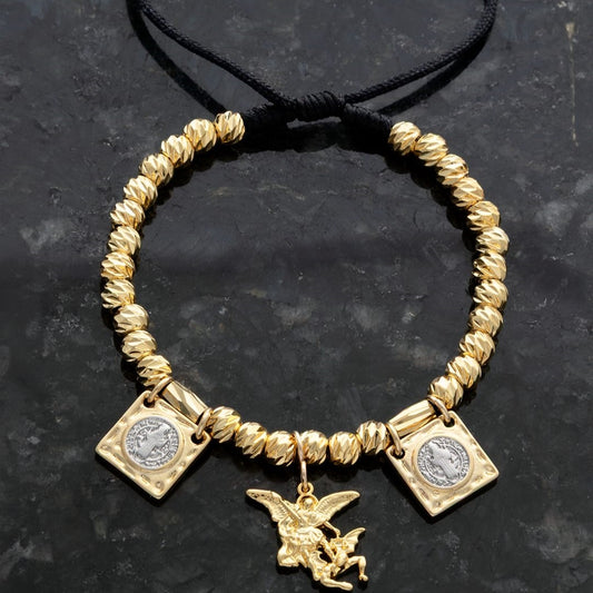 M053 - Manilla Balines Escapularios y Silueta San Miguel