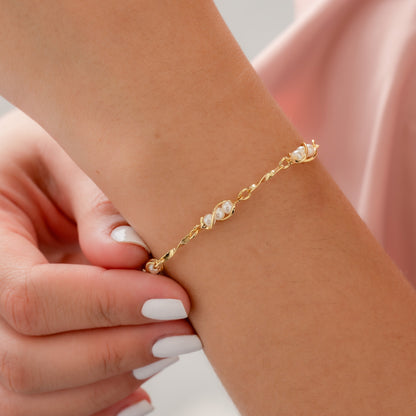 54111 - Pulsera Perla 16 Cms + Extensor