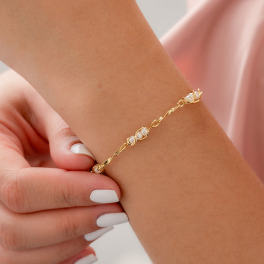 54111 - Pulsera Perla 16 Cms + Extensor