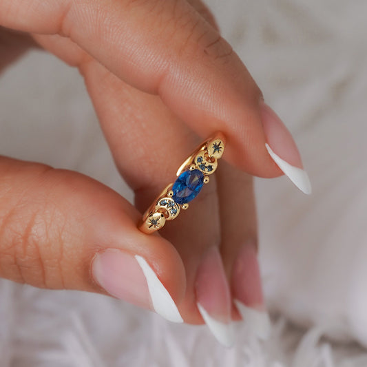 13051 - Anillo Blue Desert Ajustable + Empaque