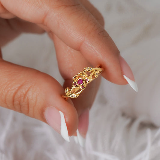 13045 - Anillo Rose Crown Ajustable + Empaque