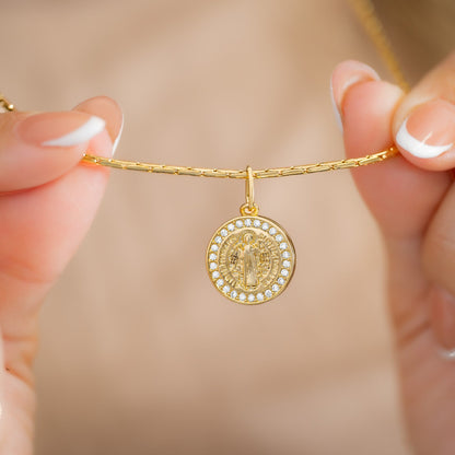 23301 - Dije San Benito Red Circonias 1.8 Cms