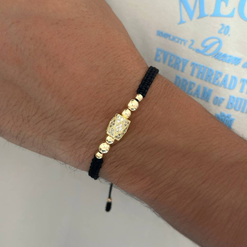 M006 - Manilla con balines y herraje de tambor con circonias